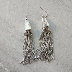 Vince Camuto silver tassel earrings